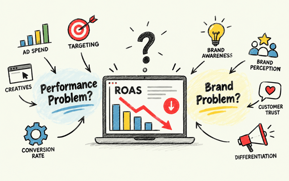 Your ROAS Is Falling. Is It a Performance Problem or a Brand Problem?